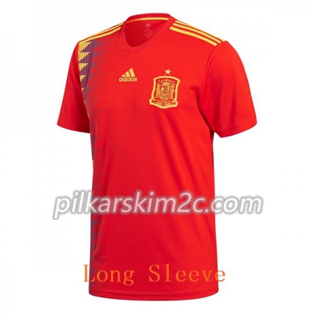 Koszulka Hiszpania Główna Mistrzostwa Świata 2018 - Koszulki Piłkarskie(L/S)